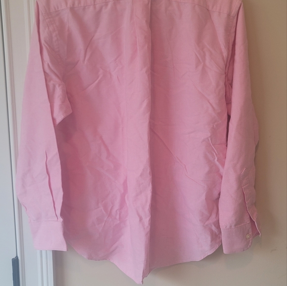Ralph Lauren Bright Pink Cotton Long Sleeve Button Chest Logo Shirt - Picture 2 of 6